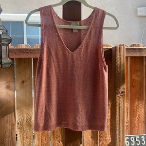 Sigrid Olsen Sport pink woven tank